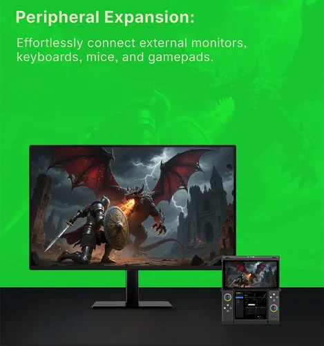 Vista 6 de ONEXSUGAR - Consola de juegos portátil con pantalla OLED dual, con procesador de juegos Snapdragon G3 Gen 3, 16 GB + 512 GB de almacenamiento