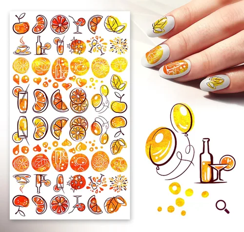 Vista 14 de Adhesivos para uñas (5 hojas) FLONZNAIL Just Watercolors Dots