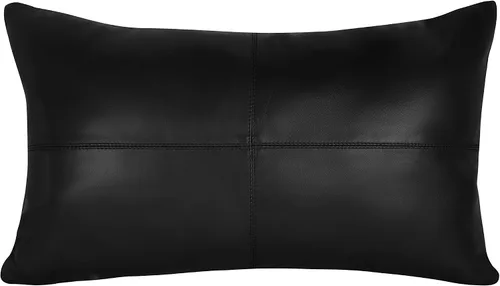 Vista 26 de Funda de almohada rectangular de piel de cordero – Funda de cojín para sofá – Fundas decorativas para sala de estar y dormitorio, caja negra
