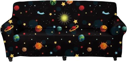 Vista 27 de Forchrinse Funda de sofá con estampado navajo africano para sofá de 1 cojín, funda elástica para sofá, protector de muebles para casa rural, hogar