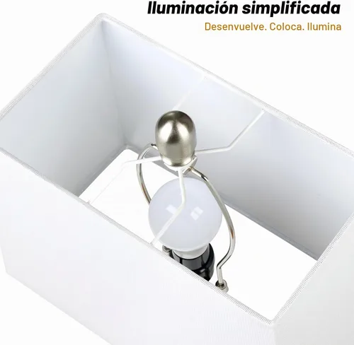 Vista 7 de Lámparas de mesa costeras de 28 pulgadas para sala de estar, lámparas de noche con luz nocturna, puertos USB A+C, moderna concha de mar