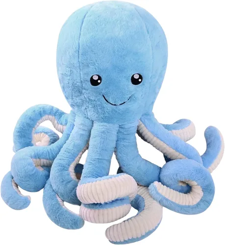Vista 15 de DENTRUN Pulpo de peluche gigante, muñeca de pulpo de peluche para niños, niñas, adultos, regalo de cumpleaños, Navidad, Halloween, animales marinos