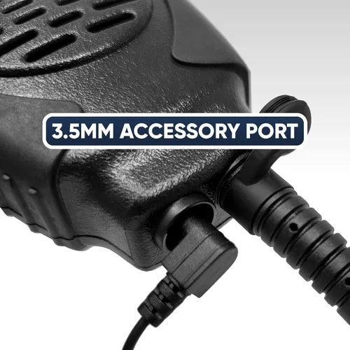 Vista 4 de SHEEPDOG MICROPHONES Micrófono de altavoz resistente con cancelación de ruido extremo, compatible con Kenwood 2 pines NX y TK