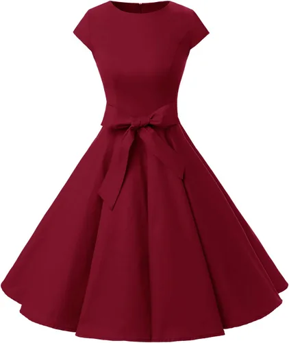 Vista 28 de Dressystar - Vestidos clásicos de fiesta con mangas casquillo, estilo Rockabilly y retro de la década de 1950