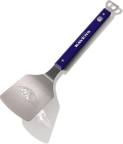 Vista 18 de YouTheFan NFL Sportula (espátula) de acero inoxidable de 18 pulgadas con abrebotellas