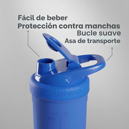 Vista 6 de Smartshake DC COMICS Reforce - Botella mezcladora de proteínas de acero inoxidable de 900 ml 30 oz - Tapa de rosca a prueba de fugas - Sin BPA
