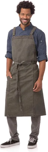 Vista 6 de Chef Works Denver Chefs - Delantal con espalda cruzada para hombre