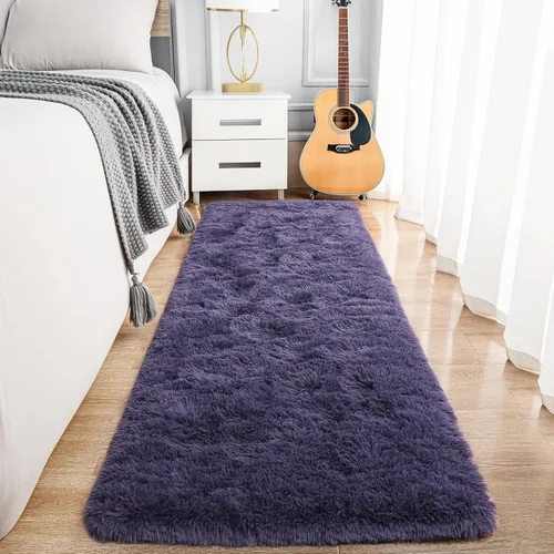 Vista 80 de Noahas Alfombras de Área Grandes y Esponjosas de 5x8 pies para Sala de Estar y Dormitorio, Alfombra Gruesa de Pelo Largo Beige y Blanca, Alfombra