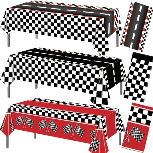 Vista 15 de 3 manteles de plástico desechables de 54 x 108 pulgadas, estampado de leopardo rojo y negro con labios rojos, manteles impermeables para cumpleaños