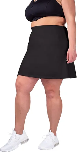 Vista 8 de Inerzia Paquete de 2 faldas pantalón de talla grande para mujer, falda pantalón activa de cintura alta, faldas de golf y tenis para mujer