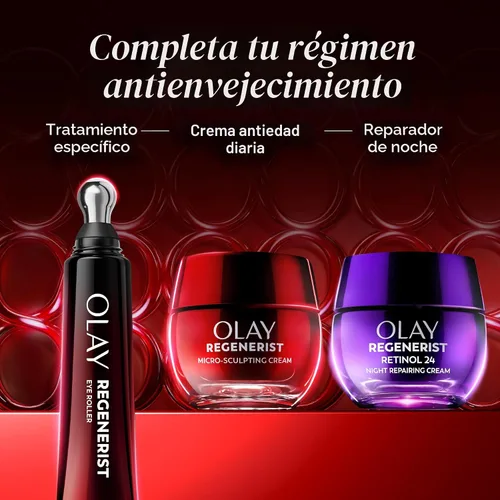 Vista 10 de Olay Regenerist - Rodillo de crema para debajo de los ojos, crema antiarrugas para ojos, tratamiento de patas de gallo y bolsas, antiarrugas, suero
