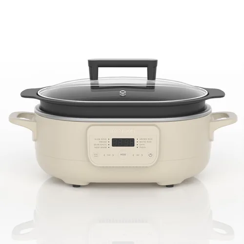 Vista 9 de 6 Quart Multi-Cooker, with 8-in-1 Casserole Programmable Slow Cooker, Dutch Oven, Pasta, Nonstick, Oven Safe Pot to 500°F Brown Sugar