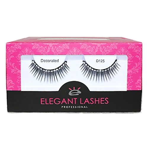 Vista 6 de Elegant Lashes D125 (pestañas postizas voluminizadoras y alargadoras de diamantes de imitación)