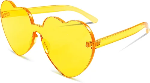 Vista 3 de FEISEDY Gafas de sol sin montura en forma de corazón para mujer gafas de amor a la moda B2419