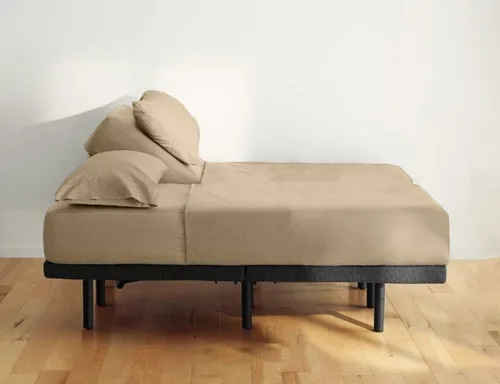 Vista 10 de Juego de sábanas Queen de 800 hilos, parte superior flexible para cama ajustable, juego de sábanas de 4 piezas, 100% algodón egipcio, bolsillo