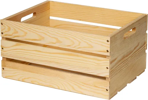 Vista 8 de 3 paquetes de cajas de madera de pino sin terminar, caja de almacenamiento