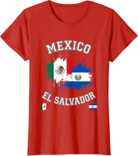 Vista 108 de Camiseta de recuerdo de la bandera vintage de El Salvador de México