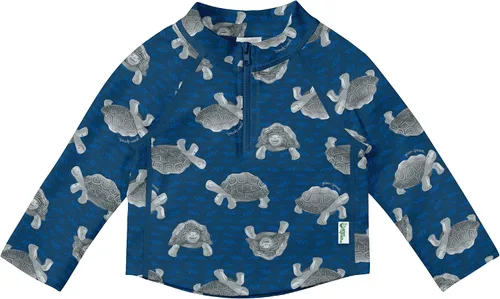 Vista 7 de green sprouts Camiseta de manga larga con cremallera para niño Rosa Claro Flores Grandes