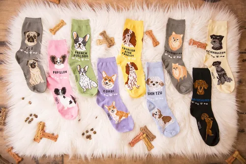 Vista 4 de Foozys Calcetines unisex para perros pequeños (2 pares), Shih Tzu, unisex