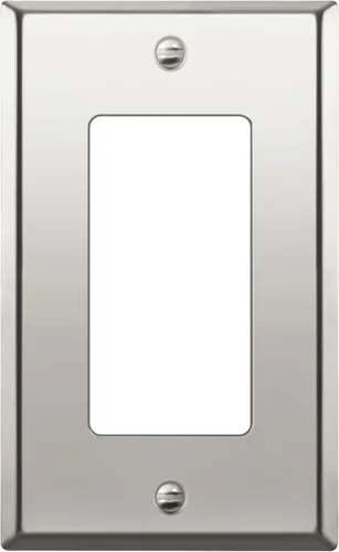 Vista 79 de ENERLITES Placa decorativa doble de metal para interruptor o receptáculo, placa de pared de acero inoxidable, resistente a la corrosión