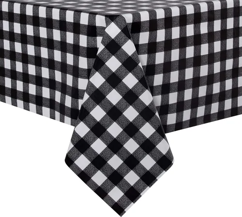 Vista 17 de sancua - Mantel rectangular de PVC 100 % impermeable, 54 x 54 pulgadas, vinilo a prueba de aceite, derrames, fácil de limpiar con un paño, para Beige