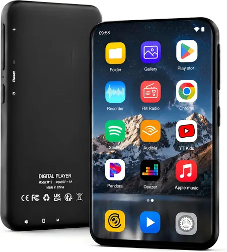 Vista 8 de MP3 Player with Bluetooth and WiFi, 32GB 4" Full Touch Screen Music Player with Spotify, Audible, Pandora, Libby, Spotify Kids,MP3&MP4 Player with
