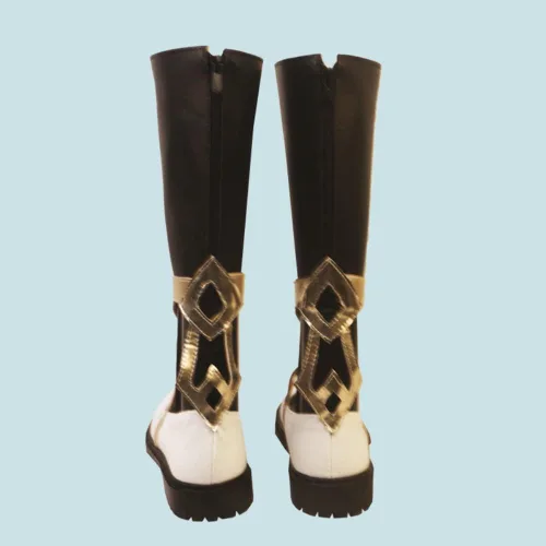 Vista 4 de COSGOGO Genshin Impact Kaveh - Zapatos de cosplay para Halloween, carnaval, fiesta, traje de mujer, zapatos de cosplay de anime, juego de rol
