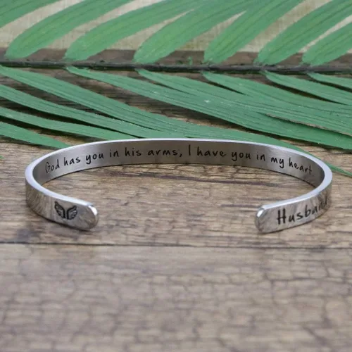 Vista 3 de JoycuFF - Regalos conmemorativos por la pérdida de mamá, papá, joyas en memoria de personas, brazaletes de condolencias o duelo con mensaje secreto