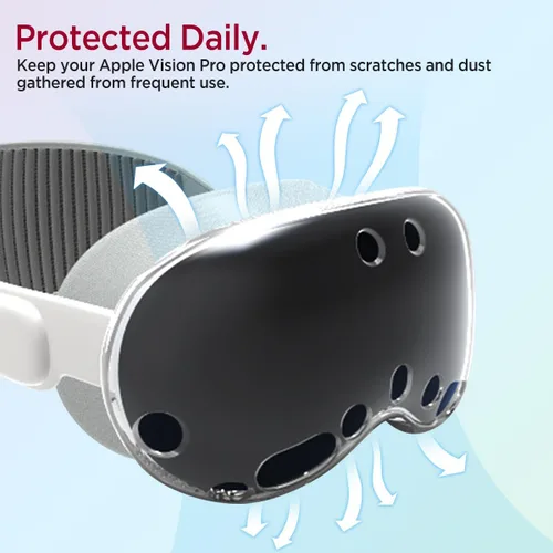 Vista 4 de Miimall Compatible for Apple Vision Pro Case Clear, Complete Lens Protection Anti-Scratch&Shockproof TPU Silicone Protective Cover Case for Vision