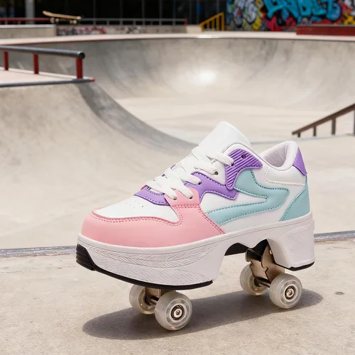 Vista 7 de Roller Skate Shoes for Women Girls Boy and Men 4-Wheels Fashion Professional Outdoor Indoor Quad-Skates for Kids & Adults Christmas/Birthday Gifts
