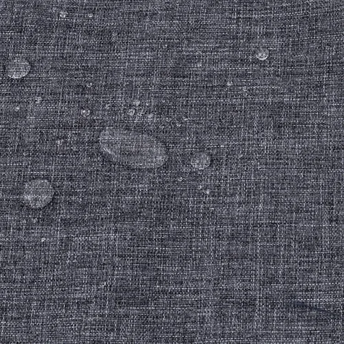 Vista 6 de QILLOWAY Juego de cojines de poliéster para sillas de exterior, cojines de exterior para muebles de patio, todo tipo de clima. Gris carbón/negro