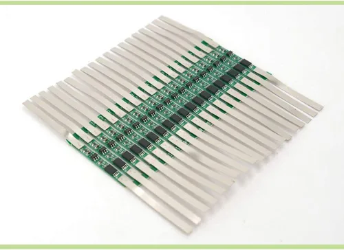 Vista 5 de KOOBOOK 10 unids 3A BMS placa de protección con correa de soldadura para 1S 3.7V 18650 Li-ion batería batería kit Solder Belt,Silk-Screened PCB