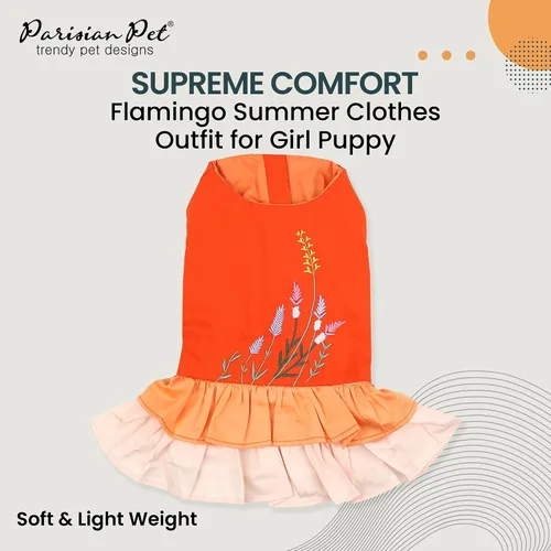 Vista 2 de Parisian Pet Vestido de Verano con Bloques de Color - Vestido Ligero sin Mangas - Atuendo de Playa para Perro - Lavable a Máquina para Perros Juego