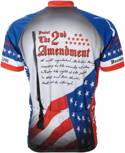 Vista 2 de World Jerseys Camiseta de ciclismo para hombre 2nd Enmienda
