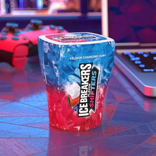 Vista 6 de ICE BREAKERS Flavor Shifters Wild Berry to Coolmint Gum, 6