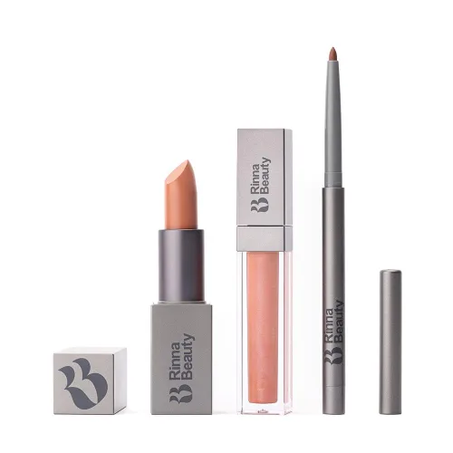 Vista 12 de Rinna Beauty Icon Lip Kit - Amelia - Kit de labios todo en uno, incluye lápiz labial, brillo de labios, delineador de labios, aspecto rosa dulce