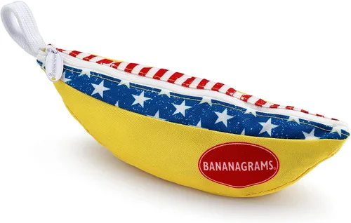 Vista 7 de Bananagrams Juego de mesa familiar de edición temática de estrellas y rayas