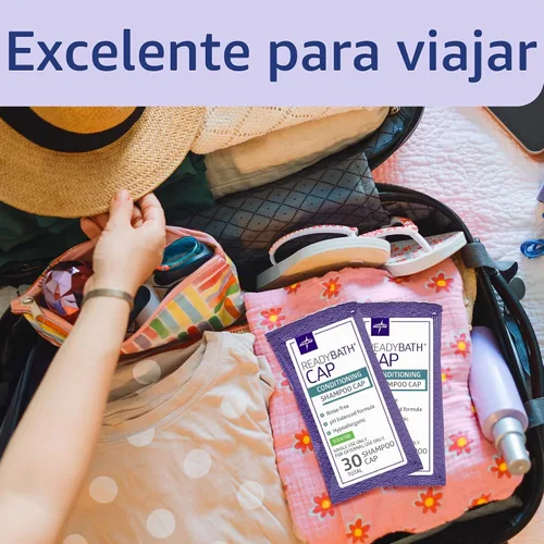 Vista 3 de readybath rinse-free Champú y acondicionado Caps Medline, 30