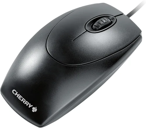 Vista 6 de CHERRY WheelMouse, mouse con cable, estilo retro, diseño simétrico para usuarios diestros y zurdos, sensor óptico, USB-A (adaptador PS/2 incluido)