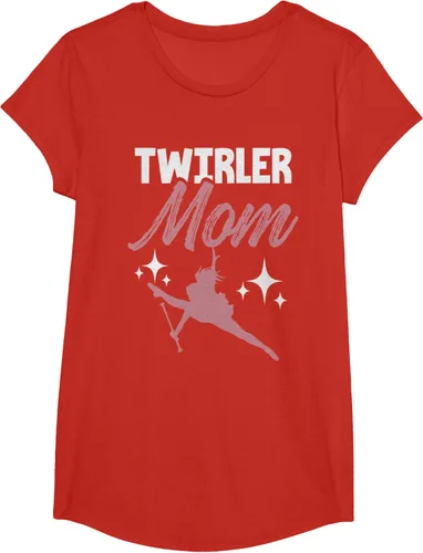 Vista 58 de Twirler Mom Baton Twirl Mother Majorette Twirling Camiseta, Negro, S