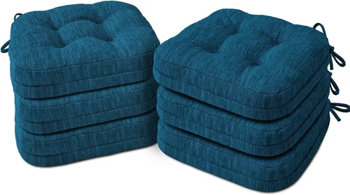 Vista 17 de Shinnwa Juego de 2 cojines para silla de comedor, cojines para silla de cocina de espuma viscoelástica de doble capa, almohadillas de asiento