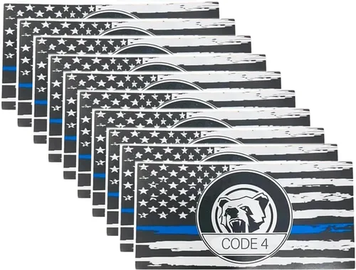 10 piezas calcomanías adhesivas de bandera de línea azul delgada para automóvil, calcomanías de parachoques de bandera estadounidense de apoyo