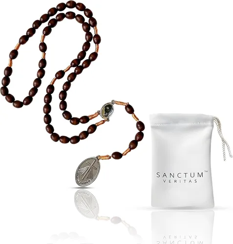 Vista 15 de SANCTUM VERITAS Saint Faustina Kowalska True Relic Chaplet Apostle Divine of Mercy Miraculous Medal Jesus I Trust in You Chaplet Three O' Clock