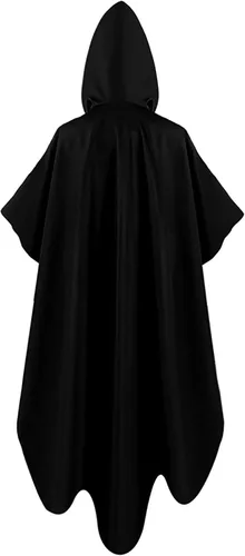 Vista 4 de Bata de sacerdote medieval para Halloween, disfraces de cosplay con capucha de monje renacentista, capa de mago, hechicero para cosplay