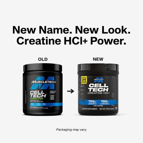 Vista 2 de MuscleTech Cell-Tech Creactor Creatina HCl en polvo, constructor muscular después del entrenamiento para hombres y mujeres, clorhidrato de creatina