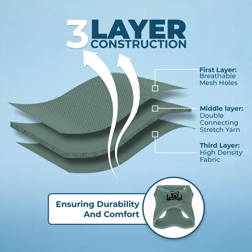 Vista 4 de Best Pet Supplies Voyager Step-In Air - Arnés para mascotas con entrada por las patas, malla para todo tipo de clima, reflectante, arnés sin tirón