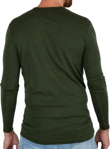Vista 2 de MERIWOOL - Camisa térmica de manga larga para hombre, 100% lana merino
