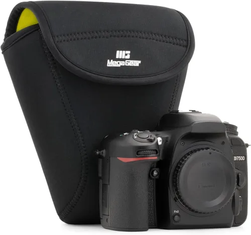 Vista 8 de Mega Gear Nikon D7500 MG1252 - Funda de neopreno ultraligera para cámara, con mosquetón, color negro
