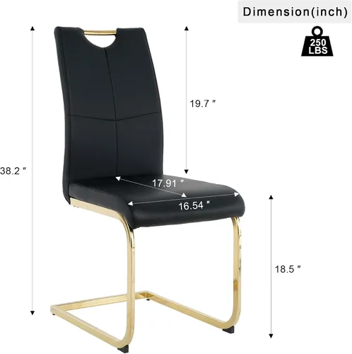 Vista 5 de Juego de mesa de comedor de cristal de 5 piezas para 4, moderno juego de mesa de cocina rectangular de vidrio templado transparente de 51.18