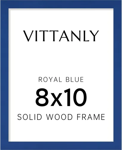 Vista 88 de Vittanly - Marco de fotos de 4 x 6 pulgadas de madera maciza con plexiglás, incluye paspartú de 3,5 x 5, para colgar en la pared o poner sobre una